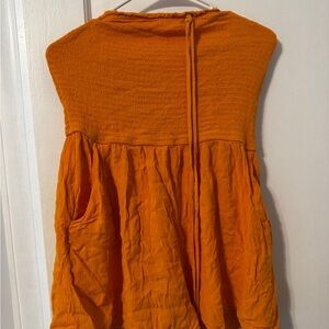 Wild Fable Bright Orange Halter Top Romper